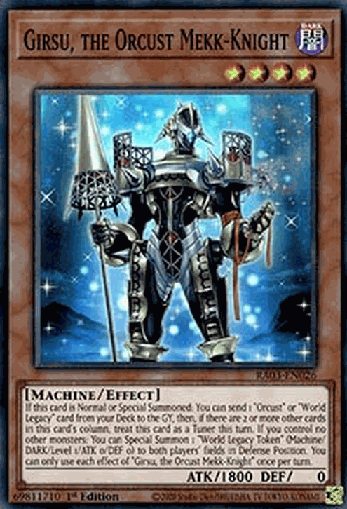 Girsu, the Orcust Mekk-Knight (V.1 - Super Rare)