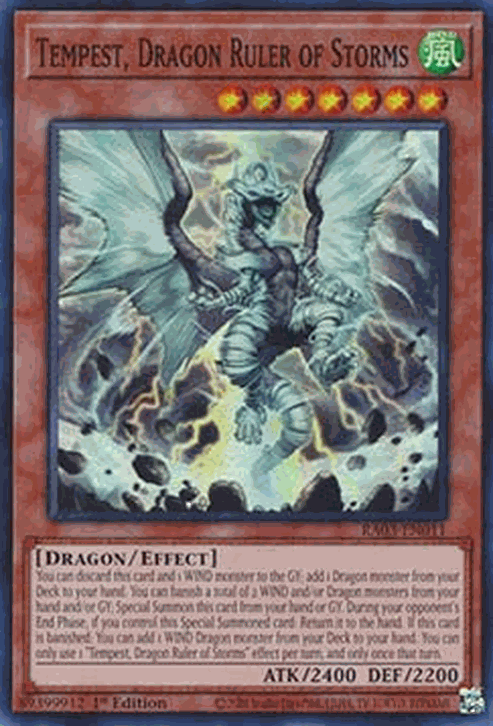 Tempest, Dragon Ruler of Storms (V.1 - Super Rare)