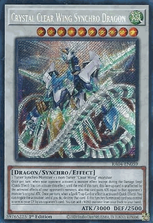Crystal Clear Wing Synchro Dragon (V.3 - Secret Rare)