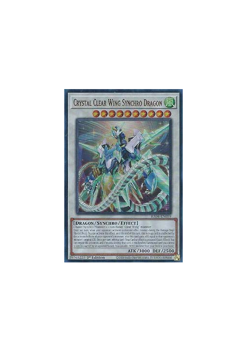 Crystal Clear Wing Synchro Dragon (V.2 - Ultra Rare)