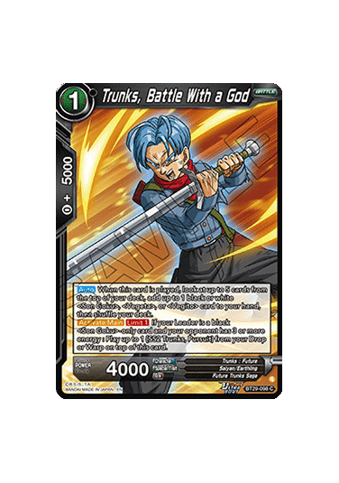 Trunks, Battle With a God