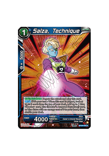 Salza, Technique