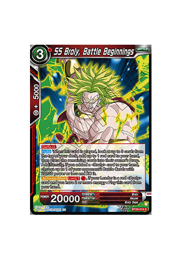 SS Broly, Battle Beginnings