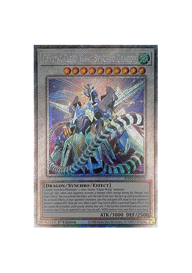 Crystal Clear Wing Synchro Dragon (V.4 - Platinum Secret Rare)