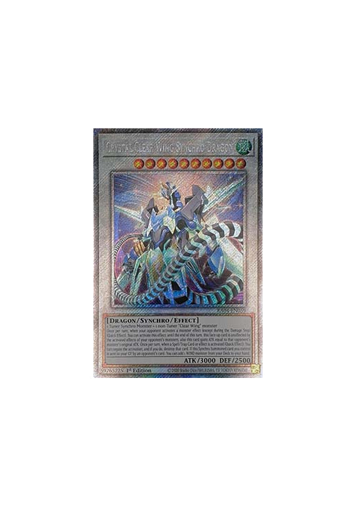 Crystal Clear Wing Synchro Dragon (V.4 - Platinum Secret Rare)