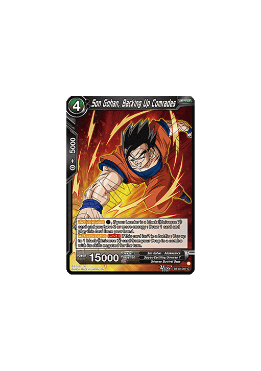 Son Gohan, Backing Up Comrades
