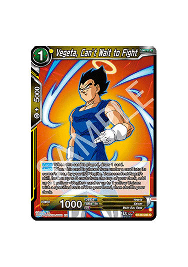 Vegeta, Can’t Wait to Fight