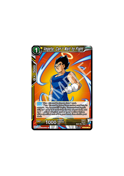 Vegeta, Can’t Wait to Fight