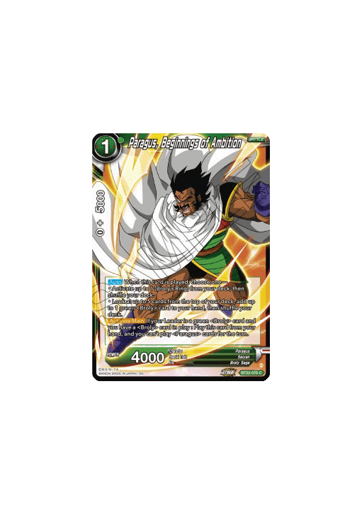 Paragus, Beginnings of Ambition