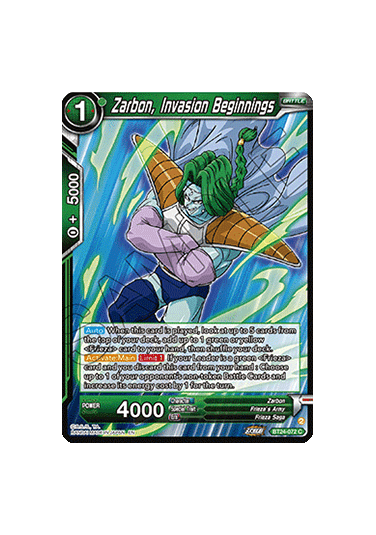 Zarbon, Invasion Beginnings
