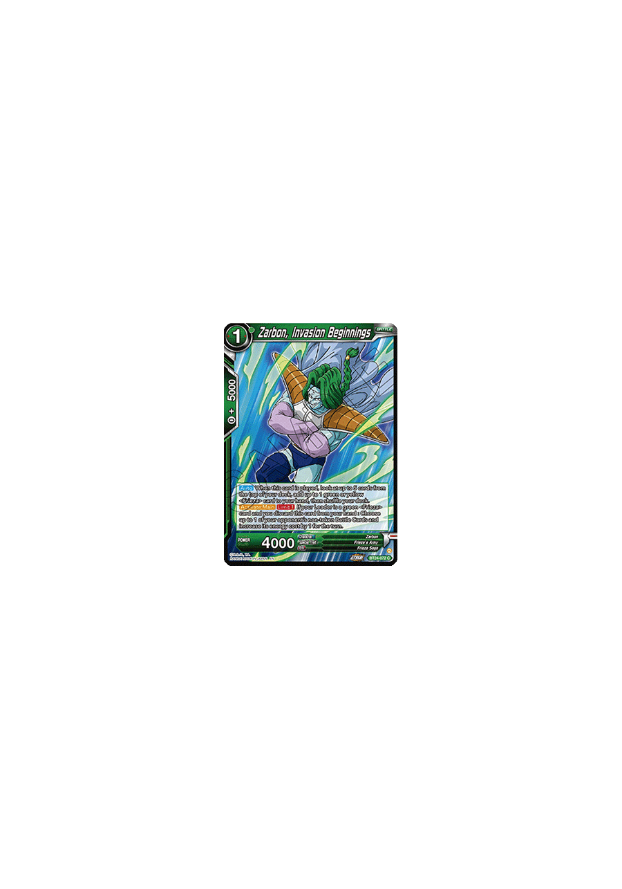 Zarbon, Invasion Beginnings
