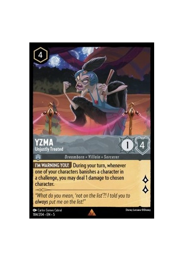Yzma - Unjustly Treated