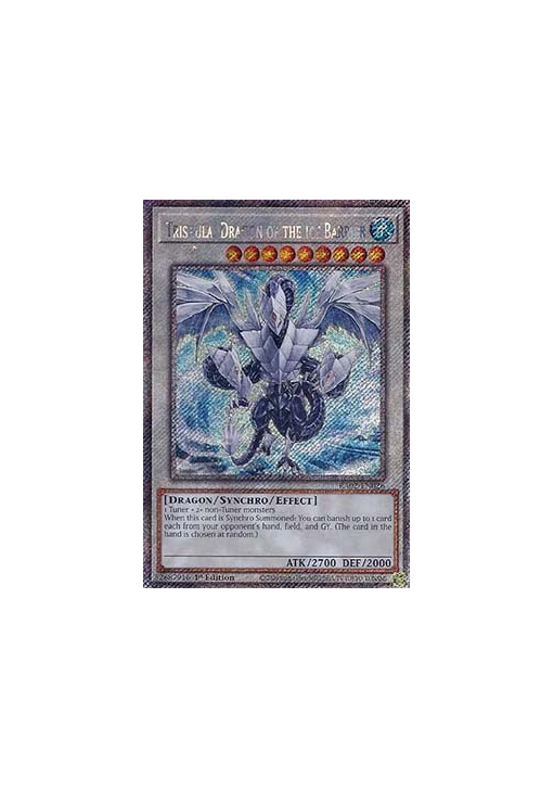 Trishula, Dragon of the Ice Barrier (V.4 - Platinum Secret Rare)