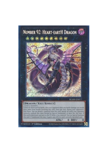 Number 92: Heart-eartH Dragon (V.1 - Secret Rare)