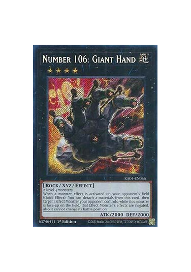 Number 106: Giant Hand (V.3 - Secret Rare)