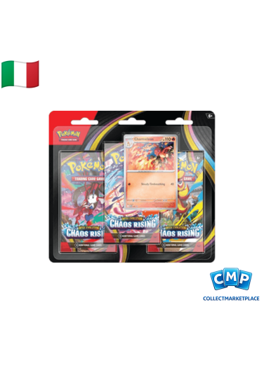 Pokemon Caos Nascente 3 Pack Blister Charmeleon ITA