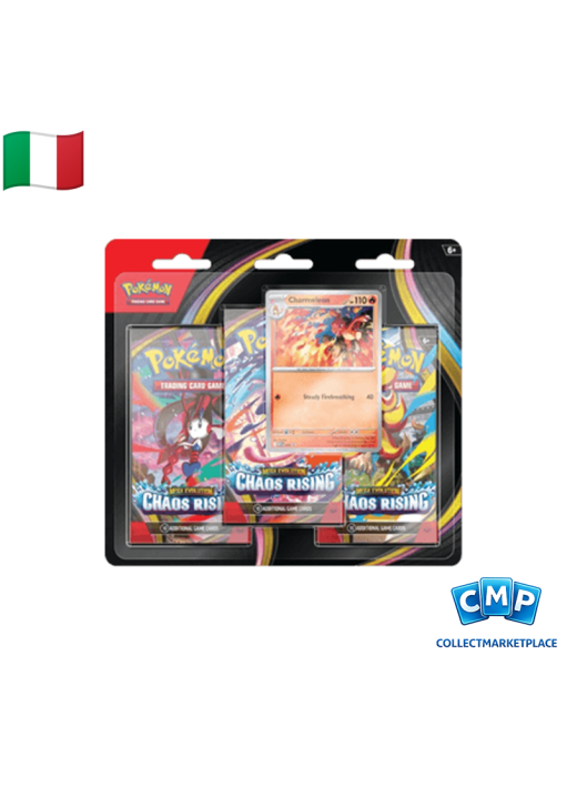 Pokemon Caos Nascente 3 Pack Blister Charmeleon ITA