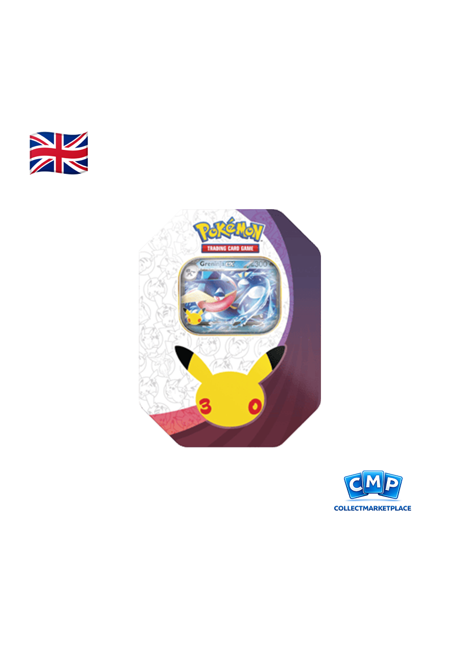 Pokémon Tin da collezione 30° Anniversario Greninja ex ENG Pokémon Tin da collezione 30° Anniversario Greninja ex ENG
