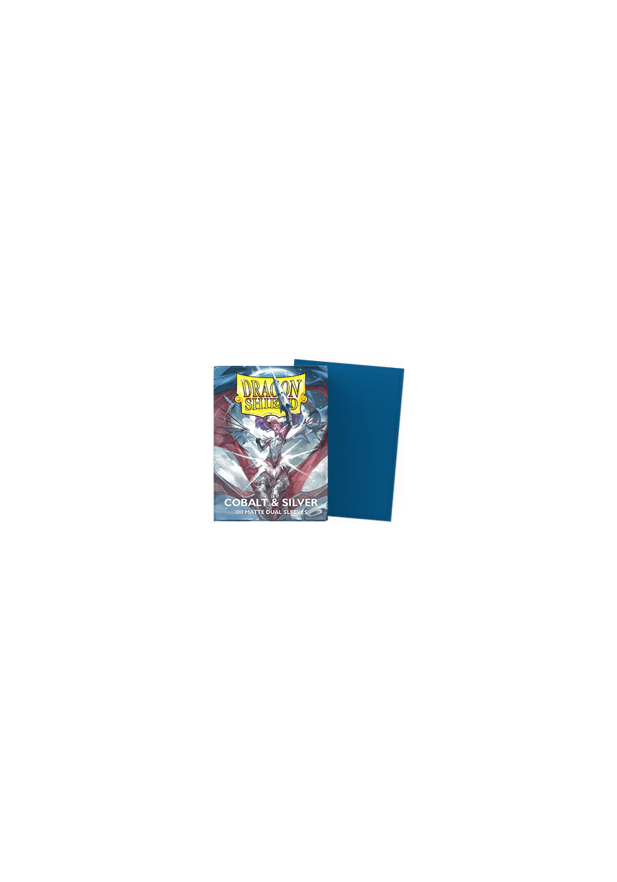 100 Dragon Shield Sleeves - Matte Dual Cobalt/Silver Standard