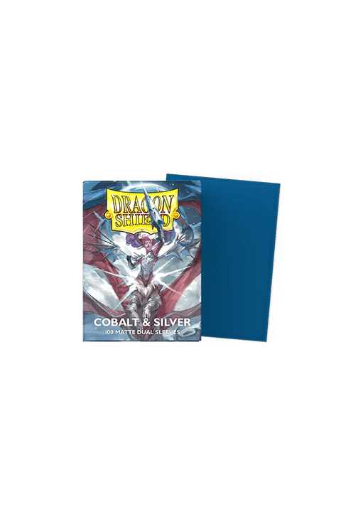 100 Dragon Shield Sleeves - Matte Dual Cobalt/Silver Standard