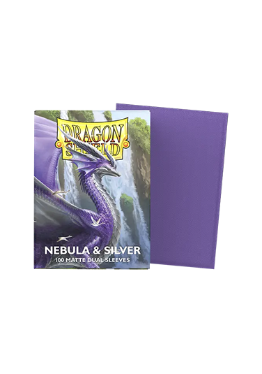 100 Dragon Shield Sleeves - Matte Dual Nebula & Silver Standard