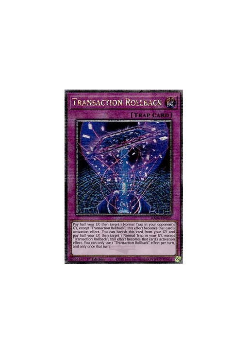 Transaction Rollback (V.5 - Quarter Century Secret Rare)
