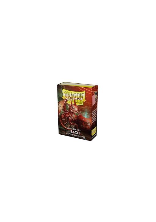 60 Small Dragon Shield Sleeves - Dual Matte Peach Japanese