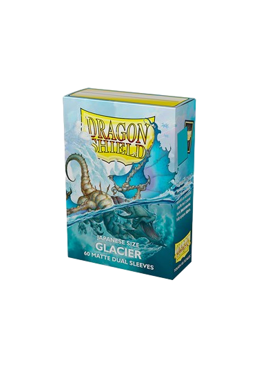 60 Small Dragon Shield Sleeves - Matte Dual Glacier Japanese