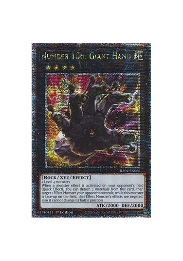 Number 106: Giant Hand (V.5 - Quarter Century Secret Rare)