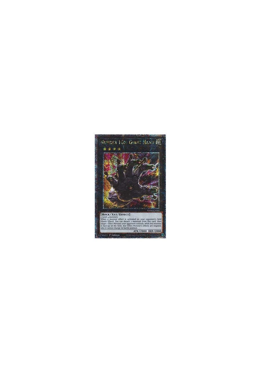 Number 106: Giant Hand (V.5 - Quarter Century Secret Rare)