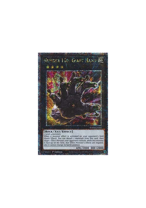Number 106: Giant Hand (V.5 - Quarter Century Secret Rare)