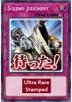 Solemn Judgment (V.1 - Ultra Rare)