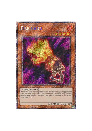 Fire Hand (V.1 - Platinum Secret Rare)