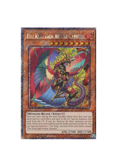 Fire King High Avatar Garunix (V.1 - Platinum Secret Rare)