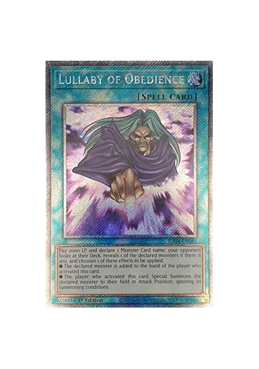 Lullaby of Obedience (V.4 - Platinum Secret Rare)