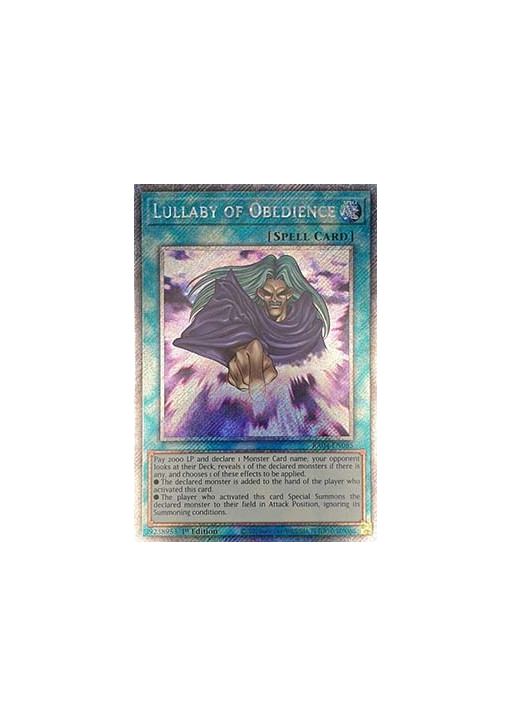 Lullaby of Obedience (V.4 - Platinum Secret Rare)