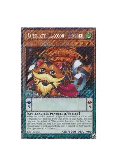 Majespecter Raccoon - Bunbuku (V.1 - Platinum Secret Rare)