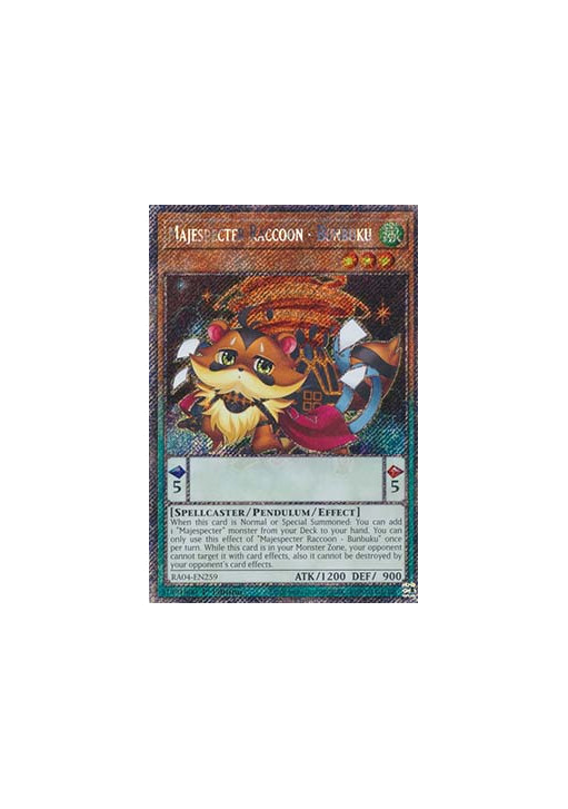 Majespecter Raccoon - Bunbuku (V.1 - Platinum Secret Rare)