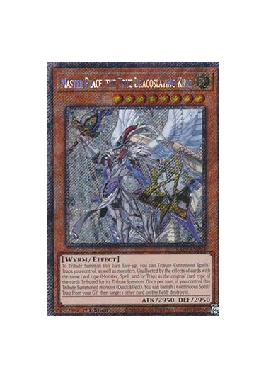 Master Peace, the True Dracoslaying King (V.1 - Platinum Secret Rare)