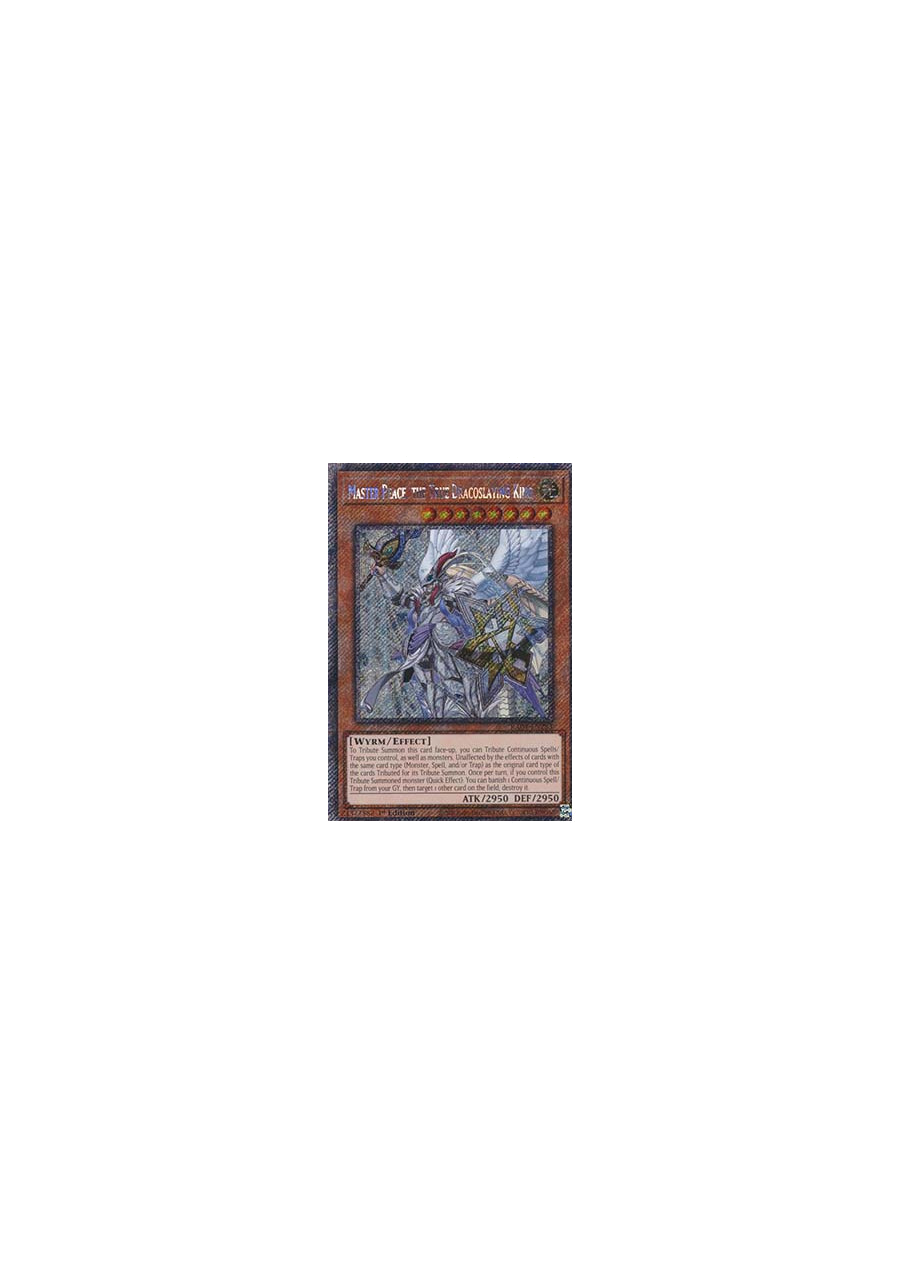 Master Peace, the True Dracoslaying King (V.1 - Platinum Secret Rare)