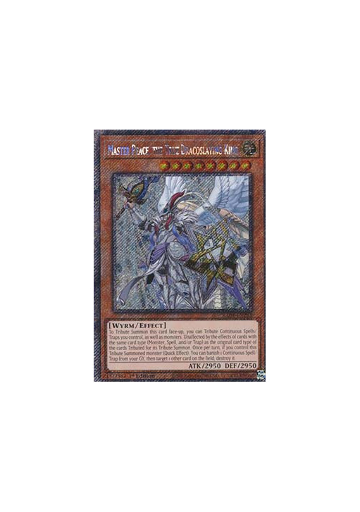 Master Peace, the True Dracoslaying King (V.1 - Platinum Secret Rare)