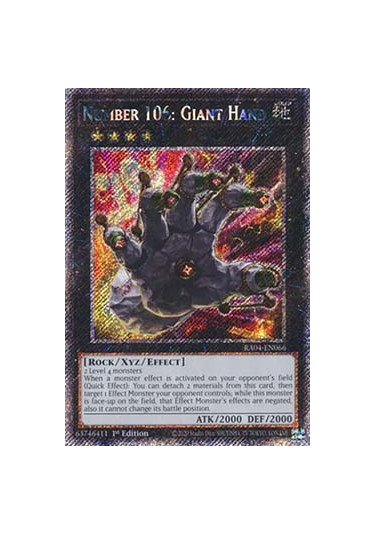 Number 106: Giant Hand (V.4 - Platinum Secret Rare)