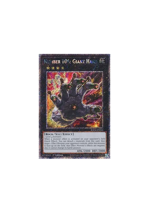 Number 106: Giant Hand (V.4 - Platinum Secret Rare)