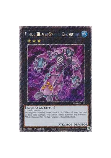 Number 30: Acid Golem of Destruction (V.1 - Platinum Secret Rare)