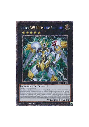 Number S39: Utopia the Lightning (V.1 - Platinum Secret Rare)