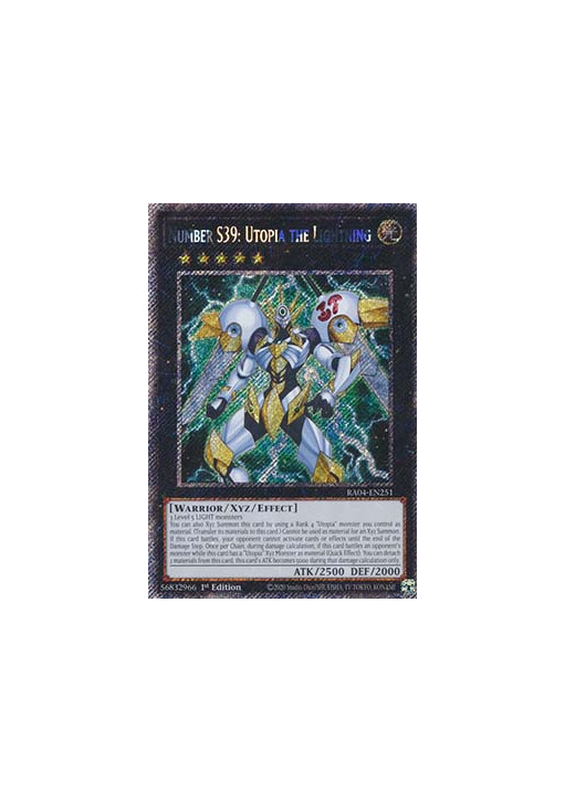 Number S39: Utopia the Lightning (V.1 - Platinum Secret Rare)