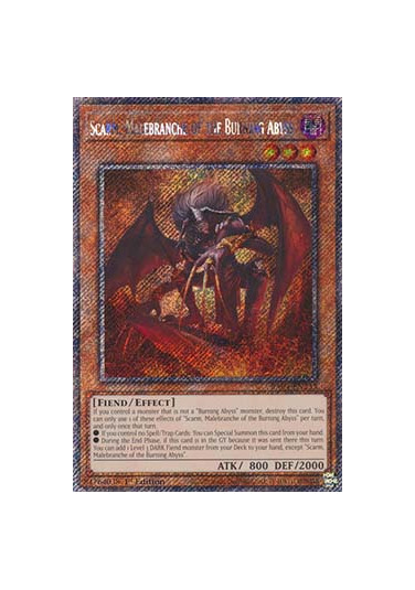 Scarm, Malebranche of the Burning Abyss (V.1 - Platinum Secret Rare)