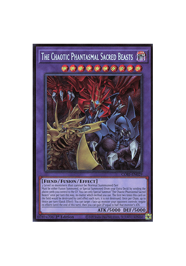 The Chaotic Phantasmal Sacred Beasts (V.1 - Secret Rare)