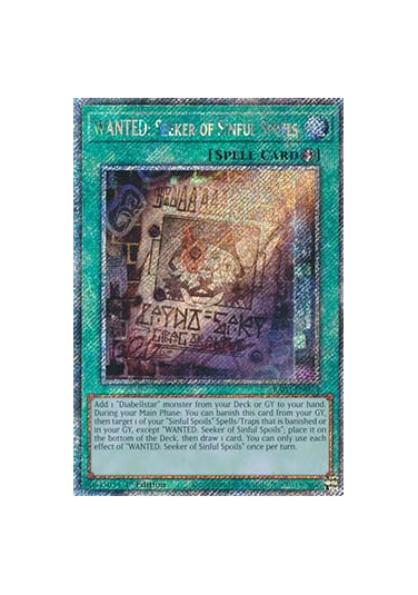 WANTED: Seeker of Sinful Spoils (V.4 - Platinum Secret Rare)