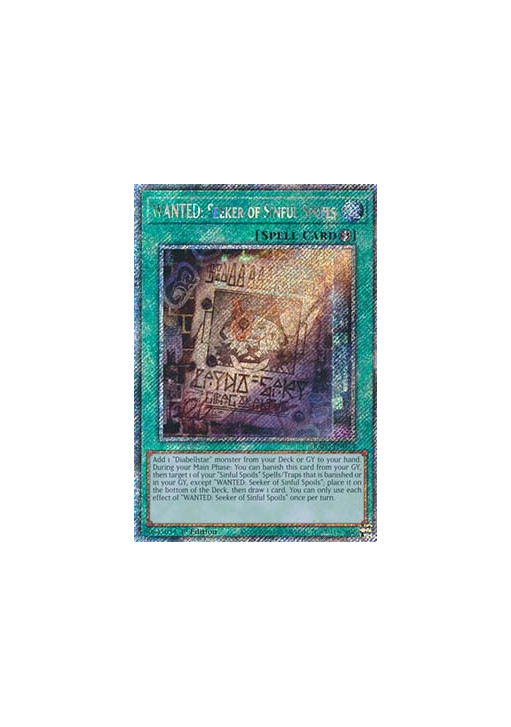 WANTED: Seeker of Sinful Spoils (V.4 - Platinum Secret Rare)